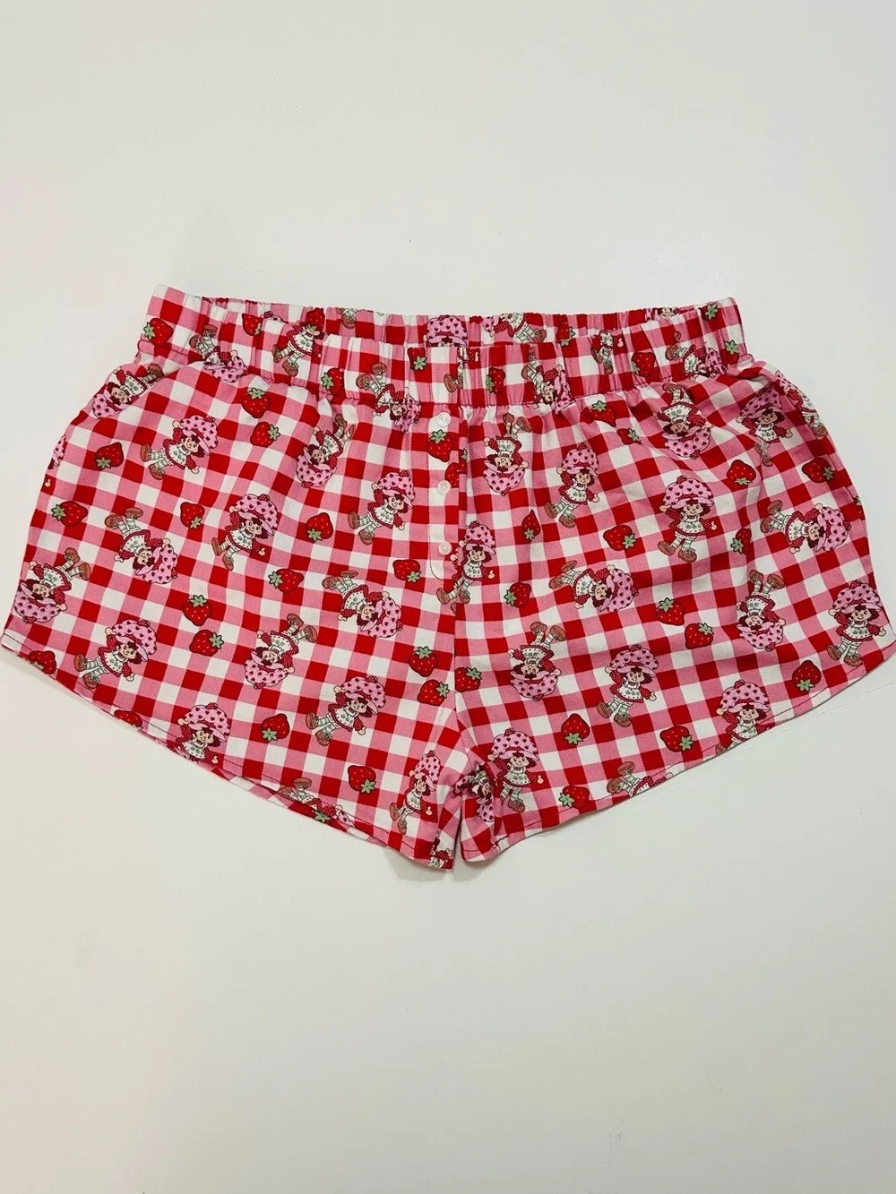 MAD Strawberry Shortcake Coquette Lounge Shorts XL Kawaii soft Girl Pajamas